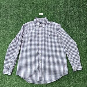 Ralph Lauren colorful plaid button up shirt long sleeve cotton size XXL